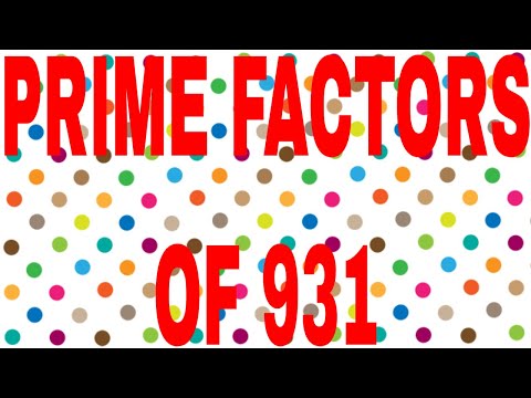 What are the factors of 931?