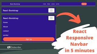 how to create react-bootstrap responsive navbar | react navbar beginner | react router v6