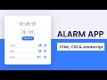 Alarm App  Javascript | With  Multiple Alarm Feature