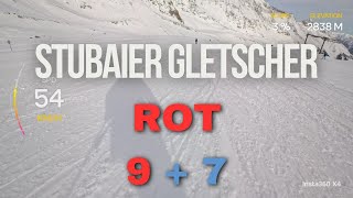 Ski Test POV - Stubaier Gletscher -  Rot Piste #9 + Blau #7 - Shot with Insta 360