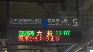 京浜東北線 品川駅5番線発車標