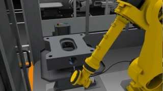 Deburring simulation (Off-line programming) with Visual Components