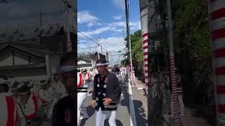 令和5年9月24日　貝塚市麻生郷だんじり祭　試験曳き　たこぼうず　東　やりまわし