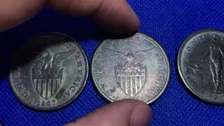 1907 - 1909 - 1910 ONE PESO FILIPINAS COIN $2,000.00???