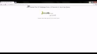 Java4s.com :: Auto Reload Part Of Webpage Every 5 Seconds In Java-Jsp-jQuery