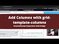 Add Columns with grid template columns (CSS Grid) freeCodeCamp tutorial