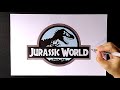 How to draw the Jurassic World logo