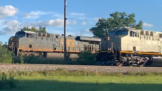 Q634 Races Test Train with Primer CSX CM44AH Rebuild Leading