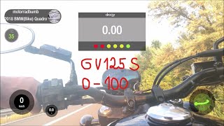 Hyosung GV 125 S Aquila - 0-100 km/h Dragy GPS