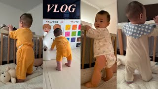 [vlog] 7개월아기 | 217~221일의 기록| 잡고서기지옥 | 소근육발달 자극주기 | 몬테소리 교육 | 이유식전쟁 | 애착인형은 언제쯤,,,? | 육아브이로그 | 일상브이로그