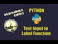 PYTHON for INTERMEDIATE coders -  Text Input to Label Function