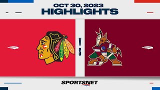 NHL Highlights | Blackhawks vs. Coyotes - October 30, 2023