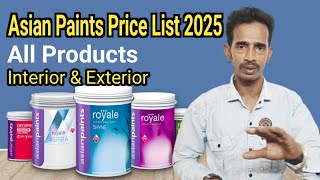 Asian Paints Complete Product Price List 2025 | Latest Asian Paints Prices and Varieties Explained