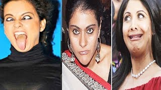 Famous Bollywood Stars Caught Giving Funny And Weird Expression