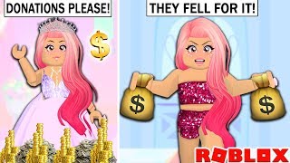 Spoiled Rich Girl Pretends To Be Poor To Steal Money A Roblox Story - roblox story poor to rich