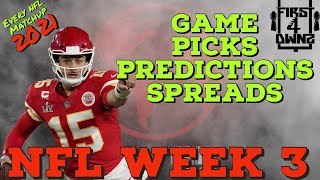 Week 3 Preview NFL 2021 Game Picks - Every Matchup With Spreads, predictions, pick ems