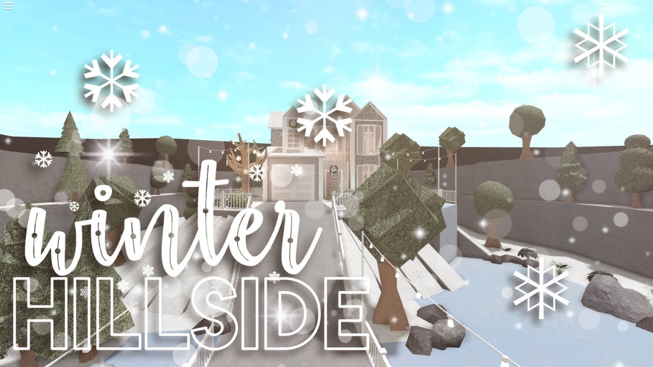 ROBLOX || Bloxburg: Cozy Winter Hillside Home (House Build) ☆ - YouTube