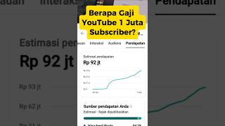 Bikin Kaget, Gaji YouTube 1 Juta Subscriber #gajiyoutube #shorts #trending #tutorial