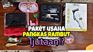 Unboxing PAKET HEMAT!? alat untuk usaha PANGKAS RAMBUT