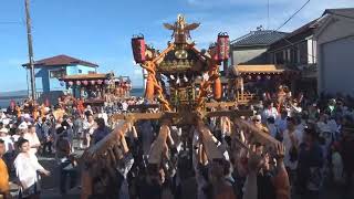 令和５年　横須賀市鴨居＜須賀神社（八幡神社）＞例大祭　10ケ町神輿・山車＝宮入参拝