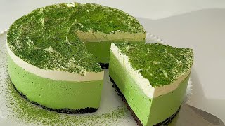 抹茶慕斯，秋天也需要清新又治癒味道‼ ️Matcha mousse