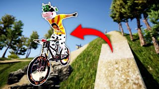 MOUNTAIN BIKING OFF REAL-LIFE JUMPS! (Descenders)