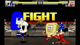 M.U.G.E.N Crobret and Shago vs Spongebob and Mikcey (Watch Mode)