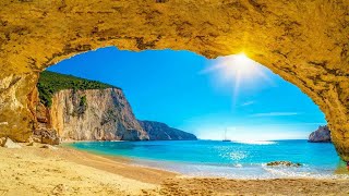 Best Beaches 📍Lefkada  Beach, Greece 🎵 Deep House Drone 4K Footage