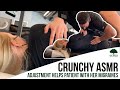 CRUNCHY ASMR Adjustment Helps Patient With Her Migraines | Oak Brook Chiropractor