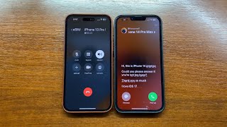 iPhone 14 PM iOS 16.5 Outgoing Call vs iPhone 13 PM iOS 17 Incoming Call, Dialer & Live Voicemail