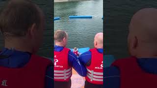 Stuntmen PRANK Lifeguard 😂 AIRBAG LAUNCH #waterpark  #stevenage  #funny  #stunt  #prank