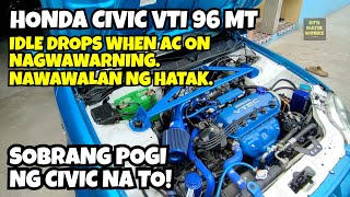 HONDA CIVIC VTEC VTI 1996 MT - BAD IDLING - IDLE DROPS WHEN AC ON - ENGINE LOW POWER.