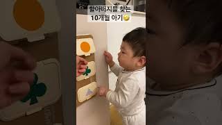 사진 속 할아버지 찾아내는 10개월 아기 #shorts #baby #귀여운아기 #육아일상 #10개월아기