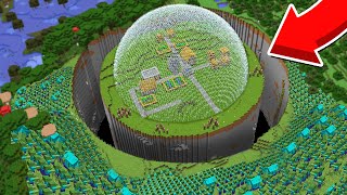 СПАСЁТ ЛИ КУПОЛ ДЕРЕВНЮ ЖИТЕЛЕЙ ОТ АРМИИ ЗОМБИ В МАЙНКРАФТ Топовский Minecraft