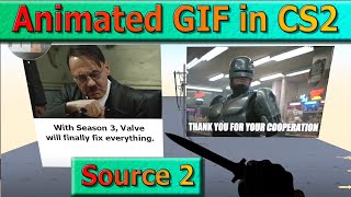 Animated GIF Textures for Counter-Strike 2, Source 2 guide, CS2 Hammer Tutorial.