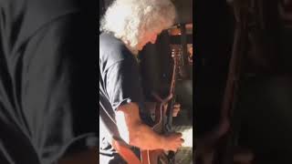 Brian May plays Bohemian Rhapsody solo live on set with Rami Malek