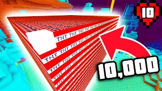 Exploding 10,000 TNT for Netherite in Minecraft Hardcore!
