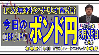 【FX】今日のポンド円 予想【5月25日(水)】毎朝更新 [ 2022年]｜勝ち組FXトレーダーを育成するYWCトレードロジック事業部：若尾 裕二｜