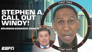 YOU’RE BEING DRAMATIC! 🗣️ - Stephen A. to Brian Windhorst on Brunson-Edwards deb