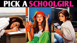 PICK A SCHOOLGIRL TO FIND OUT WHO YOU ARE AT SCHOOL! Personality Test Quiz - 1 Million Tests