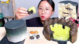 누데이크 피크 케이크 포그 케이크 미니 크루아상 디저트 먹방 Dessert Mukbang