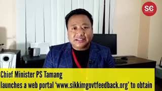 Chief Minister PS Tamang launches web portal to obtain feedback from public