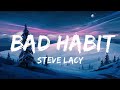 Steve Lacy - Bad Habit (Lyrics) The World Of Music