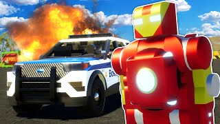 We STOLE The Lego Iron Man Suit and DESTROYED the City in Brick Rigs!