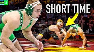 Intense College Wrestling Dual Down to Final Seconds