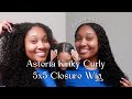 Asteria Hair Pre Cut Curly Beginner Wig Install | Closure Behind The Hairline Technique