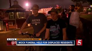 Funeral Procession Held For Gentrified Neighborhoods