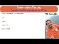 Automation Testing : Conditional statements in Java |( if, else if , nested if )