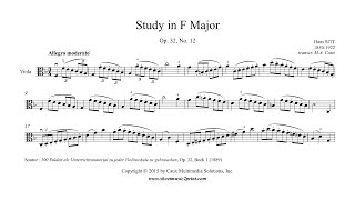 Sitt : Study in F Major, Op. 32, No. 12 - Viola