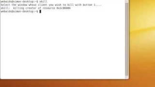 How to kill (crashed) applications easylie with xkill Ubuntu/Linux